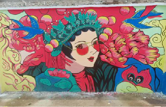 秭归墙体彩绘-网红墙