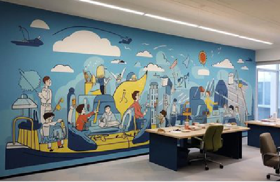 秭归办公室墙绘的特点。